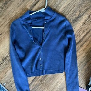 Cropped Button Up Top